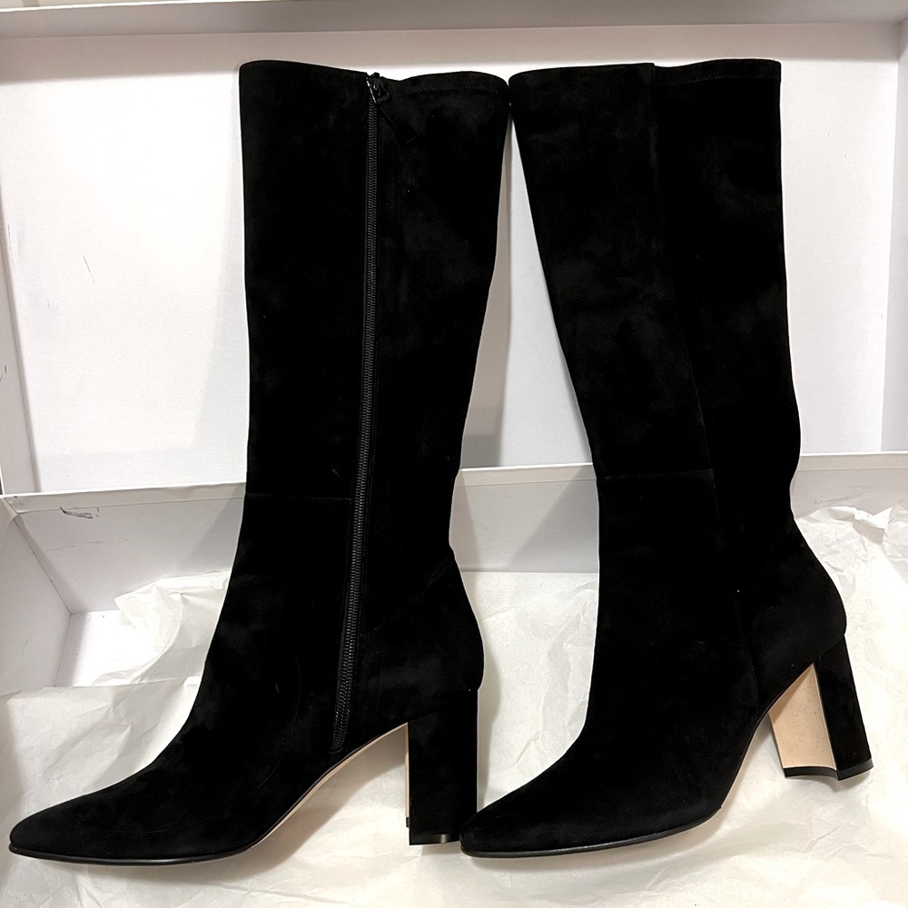 BNIB Manolo Blahnik Tall Knee Pita Suede Leather Boots